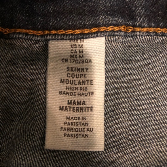 H&M & DENIM SKINNY COUPE HIGH RIB MATERNITY JEANS. SIZE (M) - Picture 6 of 15